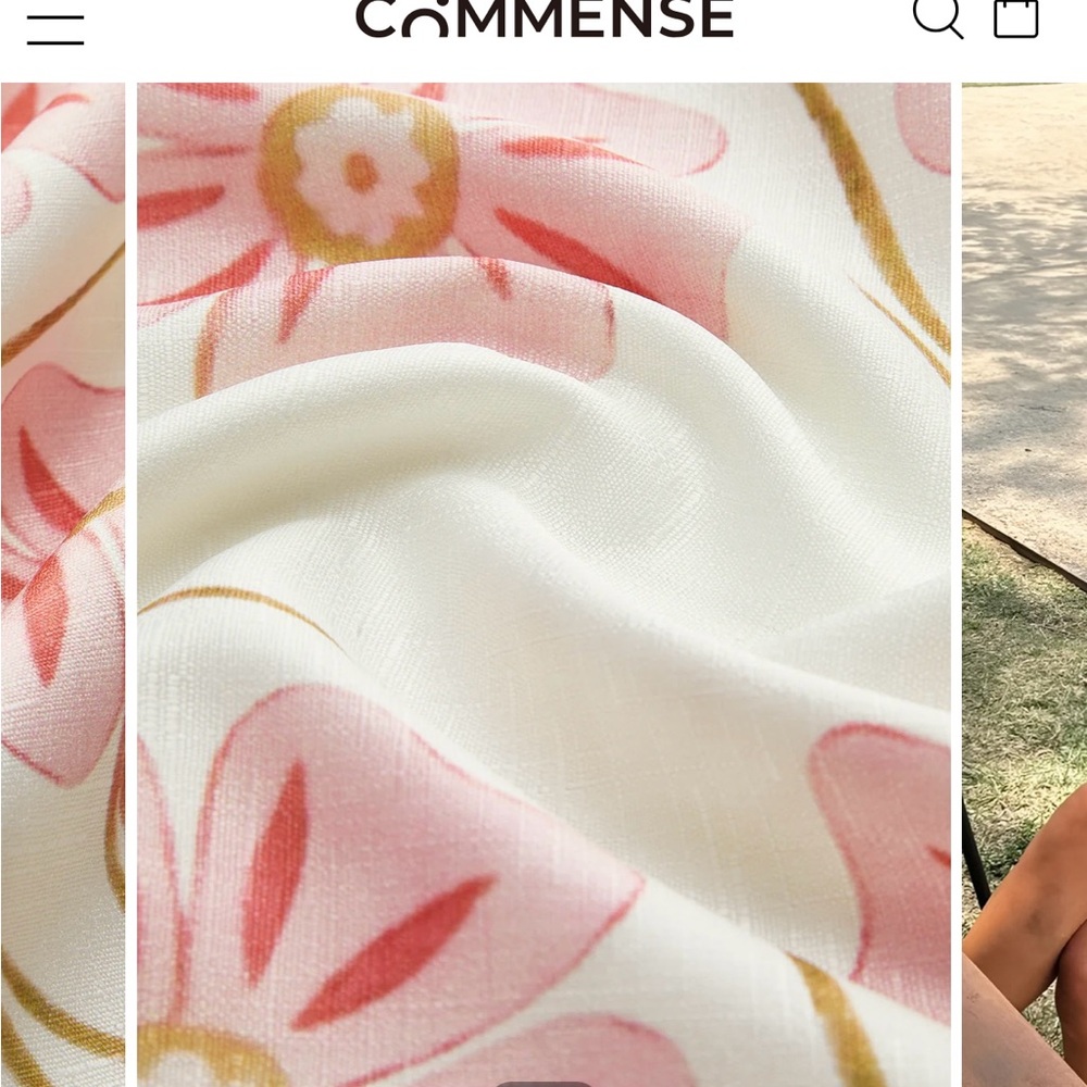 Commense Pink and White Floral Mini Dress Never Worn - Picture 3 of 6